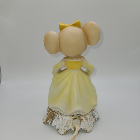 Rare Vintage Hand Painted Porcelain Mouse Night Lite Portable Lamp - Picture 2 of 9